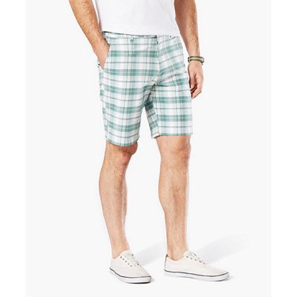 Dockers Plaid Stretch Chino Shorts Big & Tall - 58 - Picture 1 of 3